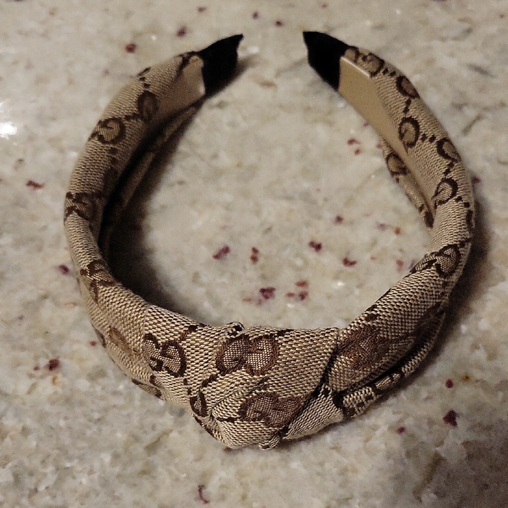 Chic Beige Patterned Headband
